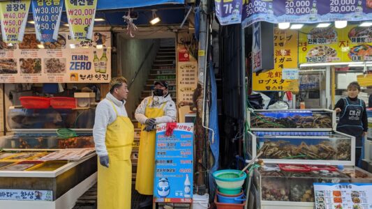 Explorer et photographier le marché de Jagalchi à Busan