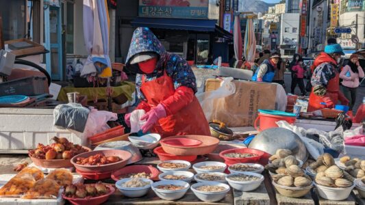 Explorer et photographier le marché de Jagalchi à Busan