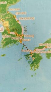 Traversée en bateau du Japon à la Corée du sud